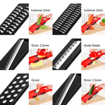 6 Lame Slicer Multi-funcția de Legume Mandoline Slicer Răzătoare de Cartofi Ceapa Fructe Polițist Bucătărie Gadget Instrumente