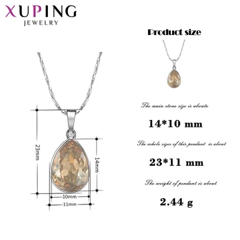 Xuping Apă forma Pendantl Colier Cristale de Înaltă Calitate Bijuterii la Modă Cadouri pentru Femei M59-30192