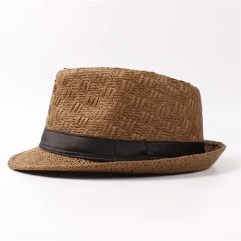 Femei Bărbați Călătorie de Vară Paie Luntraș Plaja palarie Fedora Pentru Domn Elegant Lady Litoral Homburg Soare Panama Pălărie de Soare