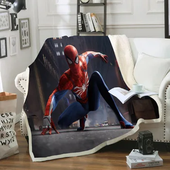 Spiderman pături pentru paturi, covoare anime pătură arunca pătură hermes pătură cașmir disney tesatura de bumbac ponderat pătură
