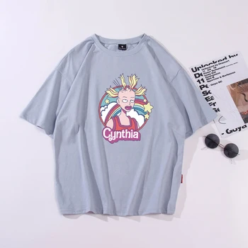 Femei De Moda De Îmbrăcăminte Cynthia Papusa Clasic Tricou Vrac Supradimensionate Streetwear Vara Harajuku Unisex Din Bumbac Topuri Femme T-Shirt
