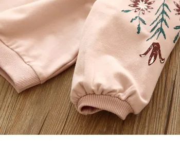 2019 toamna și iarna noi fete de moda paiete swan pulover copii rotund gat pulover tricou roz haine pentru copii