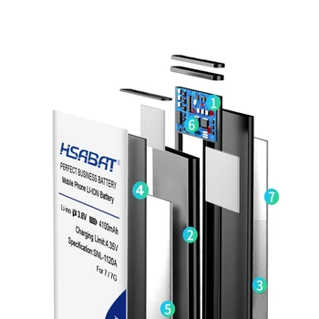 HSABAT Brand de Top, cel mai Nou Telefon Inteligent Baterii pentru 4100mAh Baterie pentru iphone 7 pentru iphone7 pentru iphone 7G Baterii de Telefon