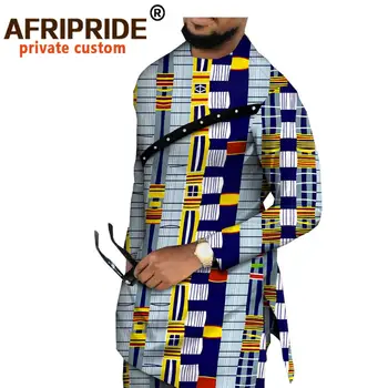 Africa de Îmbrăcăminte pentru Bărbați Dashiki Tipărite Paltoane Jacheta si Pantaloni 2 Bucată de Costume de Plus Dimensiune Sacouri Ceara Tinuta Trening A1916077