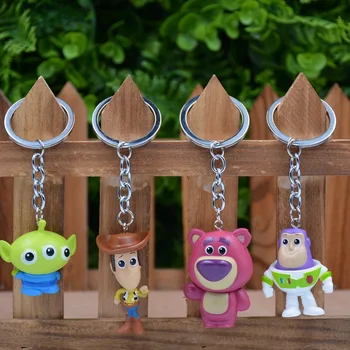FUNKO POP 4buc/Set Desene animate Breloc Toy Story WOODY, BUZZ LIGHTYEAR Străin de Vinil figurina de Colectie Model de Jucării pentru Copii
