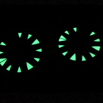28.5 mm Negru steril cadran luminos marchează data fereastră cadran de ceas potrivit pentru NH36 mișcarea automată