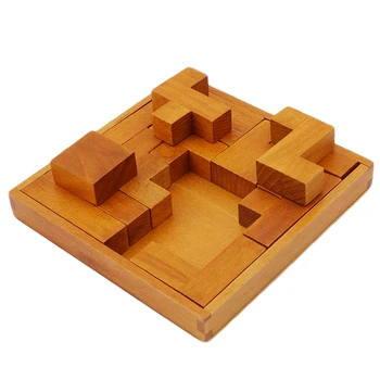 Solid Pentominoes Puzzle Din Lemn Geometrie Teaser Creier Joc Jucarii Pentru Copii