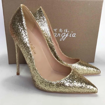 2020 primăvară inel de aur de culoare a subliniat toe OL tocuri inalte pompe sălbatice simplu de brevete din piele subțire, pantofi cu toc pantofi de Nunta