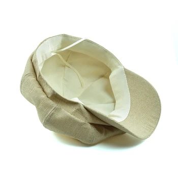SHOWERSMILE Lenjerie de pat din Bumbac Capac de vânzător de ziare Bereta Vara Pălării pentru Femei Stil Britanic Solid Negru Capac Octogonal Doamnelor Baker Baiat Palarie