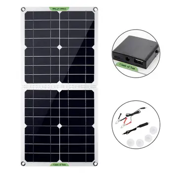 200W 18V Solar Panou Solar de Baterie USB QC3.0 Încărcător de Telefon Pliabil Flexibile LED indicator Poli Celule pe bază de Siliciu rezistent la apa IP65
