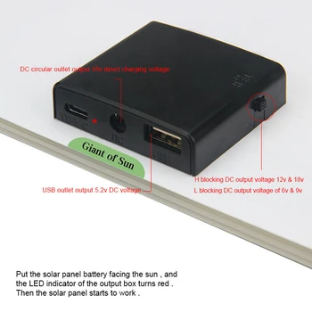 200W 18V Solar Panou Solar de Baterie USB QC3.0 Încărcător de Telefon Pliabil Flexibile LED indicator Poli Celule pe bază de Siliciu rezistent la apa IP65