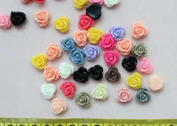 Set de 150pcs - Mini Rose Floare Cabochons - 12mm Amestecat Pachet de Prelevare Cabochons