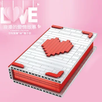 Mucegai Regele JK Place 520 Jucarii Creative Romantice Carte Poveste model Blocuri Caramizi Jucării Iubitor de Cadouri pentru ziua Îndrăgostiților