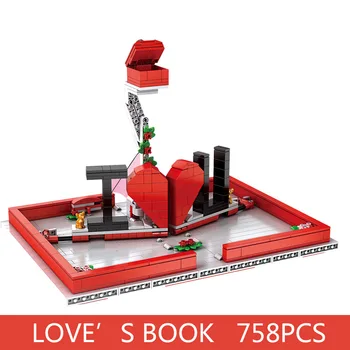 Mucegai Regele JK Place 520 Jucarii Creative Romantice Carte Poveste model Blocuri Caramizi Jucării Iubitor de Cadouri pentru ziua Îndrăgostiților