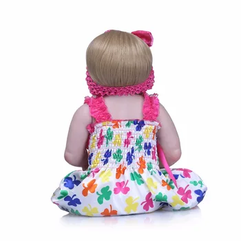 NPK56CM Papusa Reborn Plin de silicon Vinil Copii Papusa Pentru Fete Realist Moale în Viață copilul Renăscut Baby Doll Pentru fete jucăria de baie