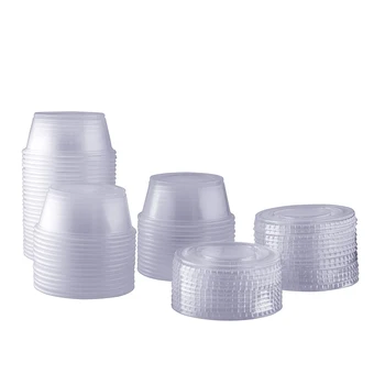 3.4 Oz De Plastic De Unică Folosință Parte Cupe Cu Capac