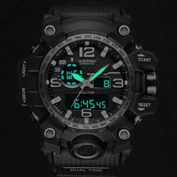 Ceasuri Sport Armata Verde Bărbați Ceas militar de înot cu LED-uri Impermeabil Cuarț de sex Masculin Ceas Relogio Masculino Încheietura ceas Pentru Bărbați 2019