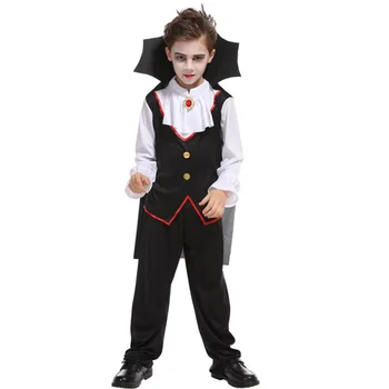 De crăciun, Carnaval Mascat de Halloween Costum de Vampir pentru Copii Băieți Nobil Fantomă Prințul Rochie Fancy Copii Cosplay Haine