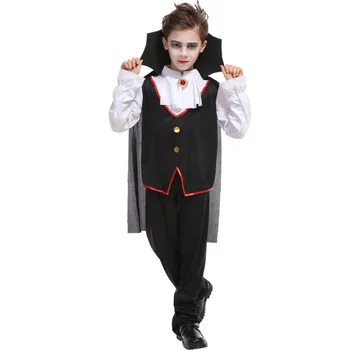 De crăciun, Carnaval Mascat de Halloween Costum de Vampir pentru Copii Băieți Nobil Fantomă Prințul Rochie Fancy Copii Cosplay Haine