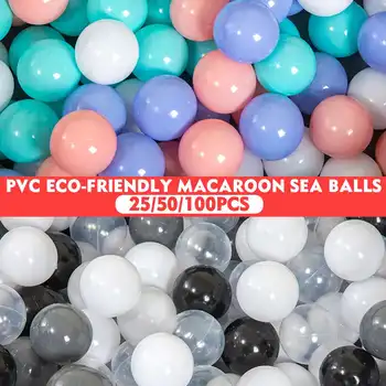 25/50/100buc PE Amestec Plastic de Culoare Ocean Bile Copii Colorate Amestecate Juca Biliard cu Bile de Jucărie KitBaby Plastic Moale Jucărie Cadou