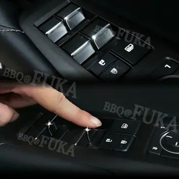 ABS Ușă Interioară a Geamului Butonul Sequin Capac Ornamental Pentru Lexus NX200 NX200t NX300h-2018