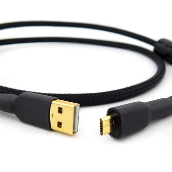 Usb OTG linie hifi cablu USB Dual inel magnetic placat cu Aur amplificator DAC cablu USB a-micro USB