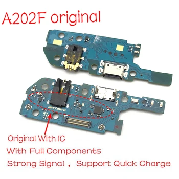 10buc，USB Port de Încărcare Bord Flex Conector de Cablu Piese de schimb Pentru Samsung Galaxy A20 A205F A205 A202F A202 Microfon Module
