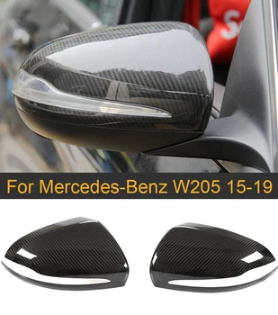 Uscat Fibra de Carbon Oglinda Retrovizoare Capac de Acoperire pentru Mercedes-Benz W205-2019 Add Pe Oglinda Laterală Acoperă Capace RHD