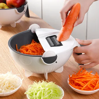 Multi Manual Slicer Roti Tăietor de Legume Cu Golire Coș de salata spinner Multi-funcție Bucătărie Vegetariană Shredder Răzătoare Slicer