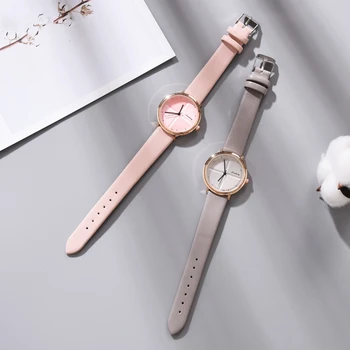 Simple, Elegante Femei Ceasuri din Piele PU Casual Ladiy de Moda Cuarț Ceas de mână 2020 Brand Rafinat Brățară de Lux de Designer