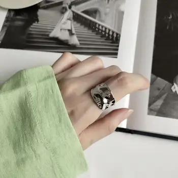 Coreeană bijuterii argint 925 inel fata neregulate largă speciale în formă de inel pentru femei moda bijuterii