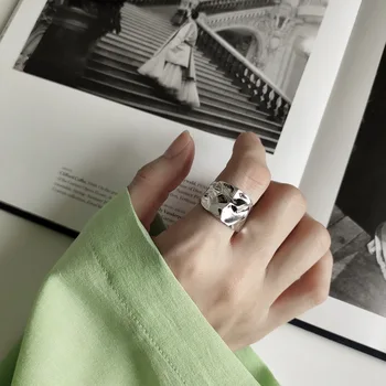 Coreeană bijuterii argint 925 inel fata neregulate largă speciale în formă de inel pentru femei moda bijuterii