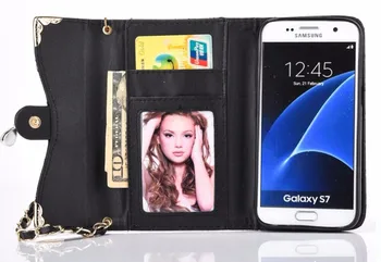 Cristal Pandantiv Cazuri de Telefon Pentru iPhone 6 7 8 6S Plus flip portofel din piele de Caz Coque Pentru Samsung Galaxy S6 Edge Plus de Acoperire Coajă