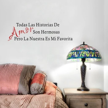 Tapet spaniolă Amor Fiul hermosas Litere Art Vinil Autocolant de Perete Camera de zi Dormitor Geamul Portierei Bordura Decor Acasă Cuvinte