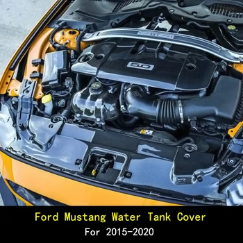 Fibra De Carbon Radiator Rezervor De Apă Garnitura Capac Pentru Ford Mustang Accesorii 2018 2019 2020 Compartimentul Motor Accesorii