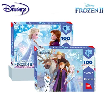 Disney Frozen 2 Cutie De Puzzle De 100 Piese Plat Puzzle De Hârtie Copil De Învățare Timpurie Jucarii Educative