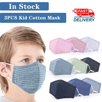 3PCS/Set PM2.5 Băiat Fată Bumbac Copilul Masca Reutilizabile pentru Copii Masca Gura 4 Straturi, Măști de Față Poluarea cu Praf Dovada Filtru de Rimel