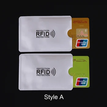 5pcs Anti Blocare Rfid Reader Blocare Card de IDENTITATE a Titularului de Card Bancar Caz Rfid Protecție de Metal Titularul Cardului de Credit Aluminiu porte carte