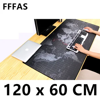 FFFAS Lavabil 120x60cm XXL Big pad de Mouse gamer Mousepad Tastatura mat Masa de Birou Perna de Cauciuc Acasă Estera-O singură BUCATĂ de Hartă 1.2
