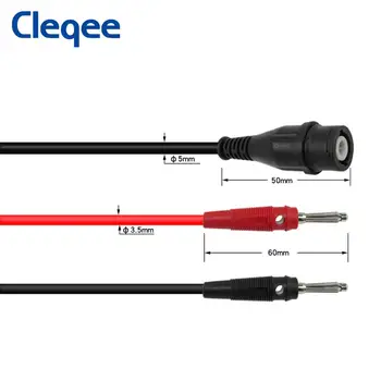 Cleqee P1203 BNC la Dual 4mm care pot fi Stivuite Banana Plug Testul de Plumb Osciloscop BNC Plug Cablu Coaxial cu Inele de Culoare 500V/5A 120CM