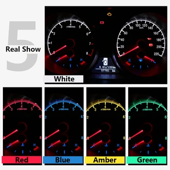 10X B8.5 Led COB 12V DC Indicator de Bord Lampa Auto Interior Lumina Instrument de Lectură Becuri Alb Chihlimbariu Albastru Verde Roșu