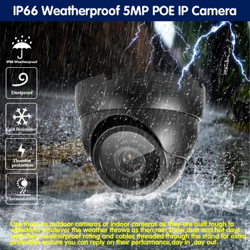 De Detectare a feței H. 265 POE 5MP Supraveghere Video Kit 8CH NVR Sistem CCTV 5megapixels Intemperii Securitate CCTV 5MP Camera IP POE