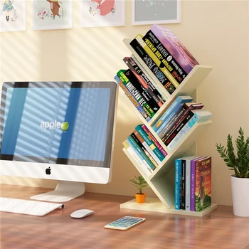 Raft de depozitare Student Birou de Copac în Formă de Mic Raft Multi-Strat Simplu pentru Copii Desktop Dormitor Depozitare Office Rack
