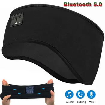 JINSERTA Bluetooth 5.0 Cască Masca de Somn Wireless Sport Bentita Moale Muzică cu Căști cu MICROFON pentru Handsfree