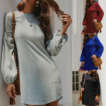 Femei Transfrontaliere EBay Nou Stil pentru Toamna și Iarna Tricotate Rochie Pulover Tricou Bottom