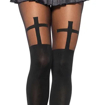 De Vânzare la cald Model de Cruce Talie Inalta Sexy Gotic Colanti Ultra Subțire de Femei fără Sudură Opac Ciorapi Ciorapi de Femeie Ciorapi