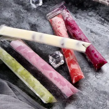 50Pcs de Unică folosință Ice Popsicle Mucegai Saci BPA Free Congelator Tuburi Cu Zip Sigilii