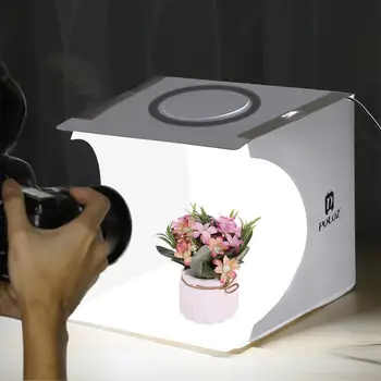 MAMEN Softbox Cutie de Lumină Fotografie de Studio Mini Inel de Lumina Led-uri de Iluminat Camera Foto Caseta Video de Fotografiere Cort Cutie Kit 6 Backgrops