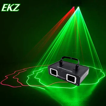 Cap dublu rosu verde linie de lumină laser dublu gaura rosu verde cu laser lumini lumini dj petrecere de familie disco bar de lumina strobe light