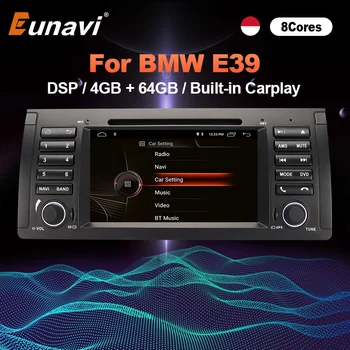 Eunavi 1 Din 7 inch Android 10 Car DVD Player Pentru BMW E39 E53 X5 Multimedia 8 Core Auto Radio Stereo WIFI DSP Navigare GPS